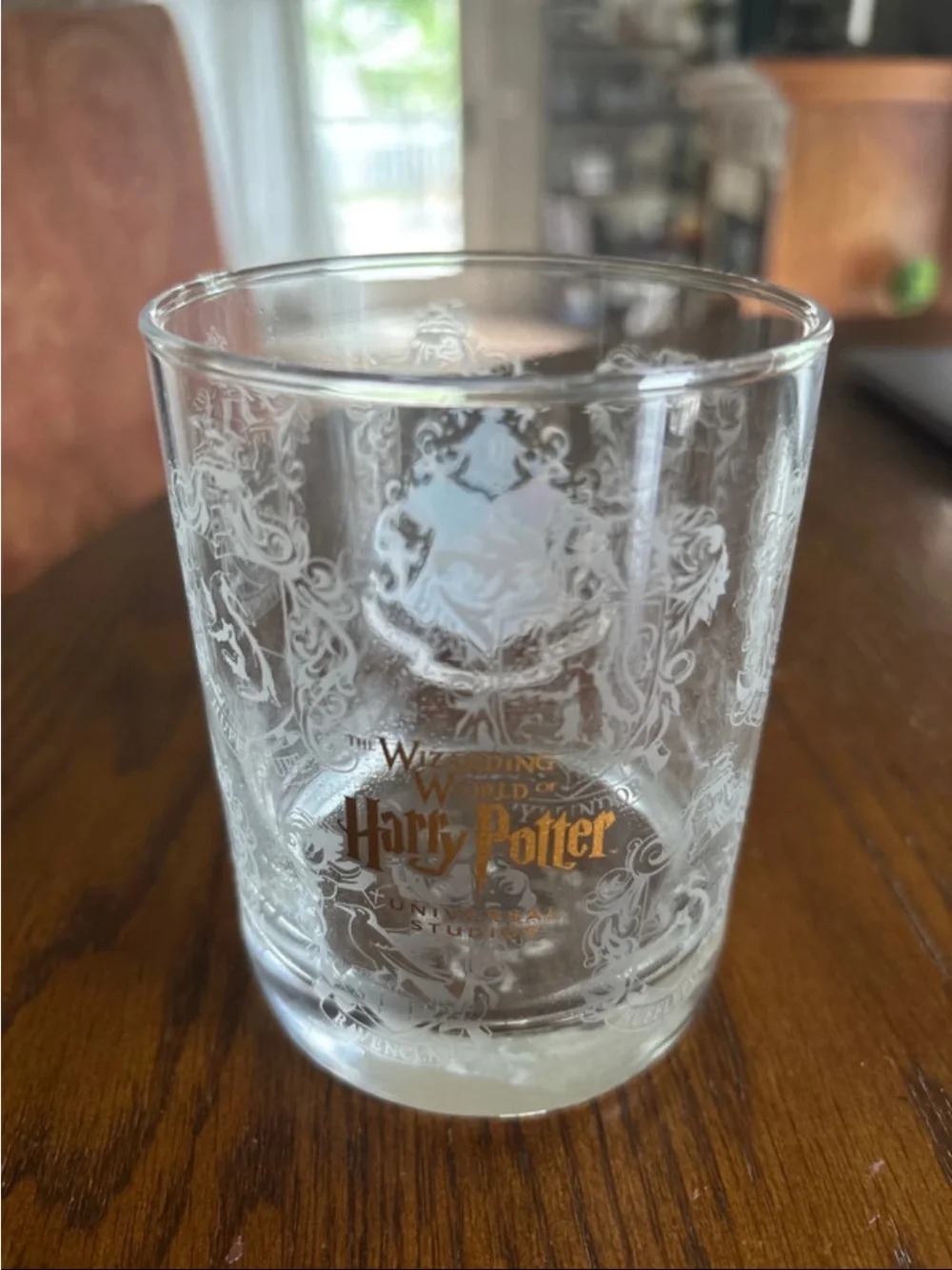 Wizarding World of Harry Potter Hogwarts Crest Double Old Fashion Glass - 12oz